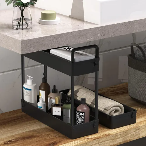 Vista 5 de SOLEJAZZ Carrito de Almacenamiento Delgado con Ruedas de 3 Niveles, Organizador de Almacenamiento Estrecho para Baño, Organizador de Utilidades