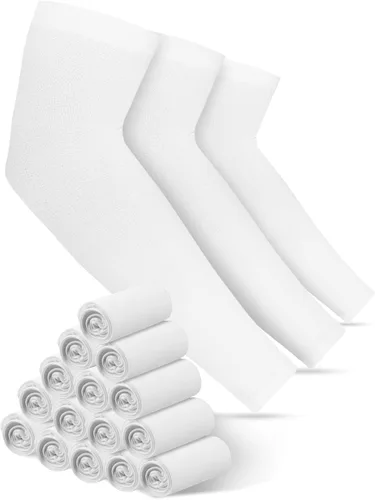 Vista 12 de Bememo 16 pares de mangas de brazo para hombres y mujeres, protección UV, mangas refrescantes para brazos, fundas para brazos