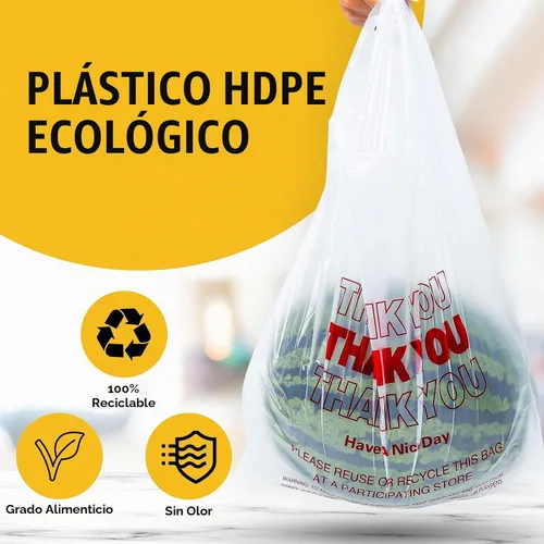Vista 6 de Bolsas de plástico SheerDelight, 300 bolsas de agradecimiento para compras, comestibles