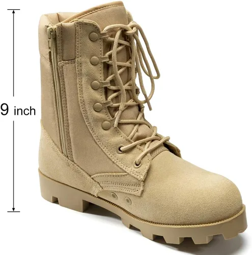 Vista 5 de KaiFeng Botas militares tácticas militares del ejército para hombre, botas ligeras