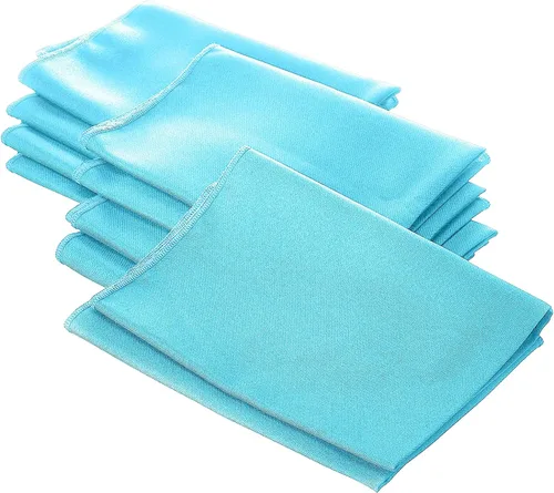 Vista 11 de LA Linen Paquete de 10 servilletas de popelina de poli, servilletas de tela suave, servilletas lavables y reutilizables, servilletas de mesa