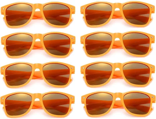 Vista 3 de Eyegla Paquete de 12 lentes de sol unisex retro de los años 80 neón para fiestas para niños y adultos