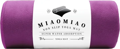 Vista 15 de MIAOMIAO Juego de toallas antideslizantes para yoga caliente, microfibra súper absorbente, 24.5 x 72 pulgadas, diseño antideslizante, sin lesiones