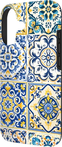 Vista 2 de Funda para iPhone 17 con diseño de azulejos mediterráneos sicilianos