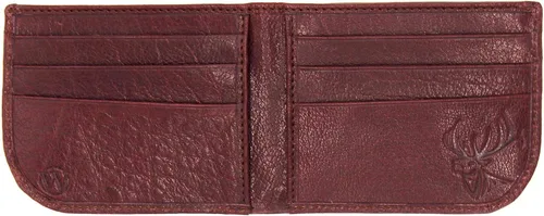 Vista 5 de WEBER'S PREMIER LEATHER Serie Pursuit - Cartera Radius para hombre - Cuero de grano completo y bloqueo RFID, Rojo - Alce, Classic