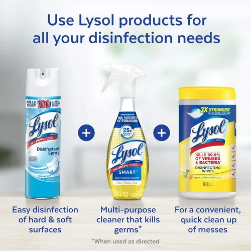 Vista 8 de Lysol Cartuchos de recarga inteligentes limpiador multiusos, brisa de cítricos, para desinfectar y limpiar, 4 quilates, el embalaje puede variar