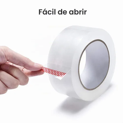 Vista 4 de Pacific Mailer - Cinta adhesiva de embalaje, 4,7 cm de ancho x 59 m por rollo, transparente, cinta de cartón de embalaje resistente de 2,7 mil