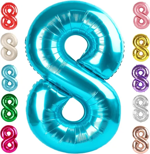 Vista 217 de Globos del números 0 de 40 pulgadas para formar los números 10, 20, 30, 40, 50, 60, 70, 80, 90, 100, para decoración de cumpleaños, bodas, eventos