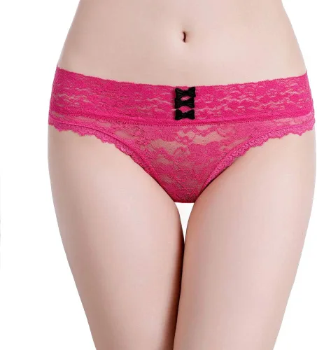 Vista 4 de Mboosen 6 Bragas para mujer de encaje transpirable ropa interior mediados de altura más