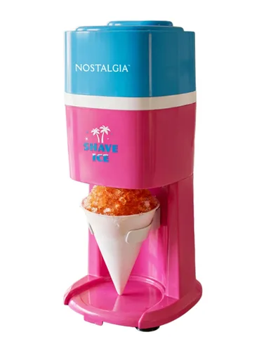 Vista 13 de Nostalgia Máquina de afeitar de hielo y cono de nieve, afeitadora de hielo multiusos para golosinas congeladas, granizados, conos de nieve y más