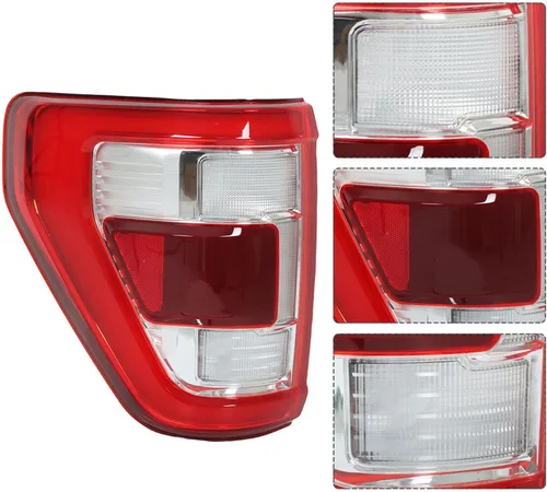 Vista 2 de WFLNHB Repalcement - Conjunto de luz trasera izquierda para F150 2021-2023 Lado del conductor, lente roja, lámpara de freno trasera, módulo de punto