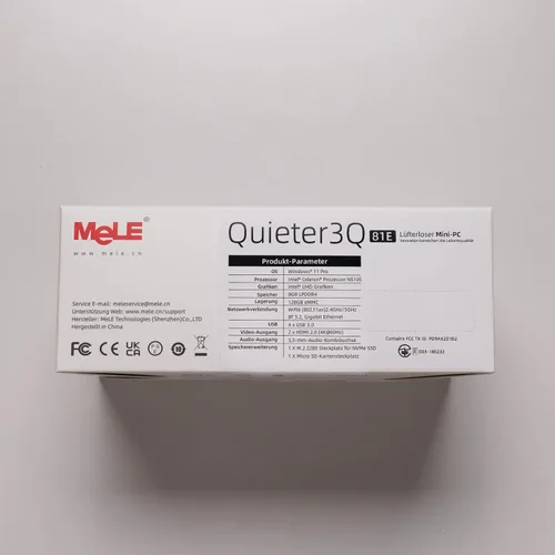 Vista 8 de MeLE Quieter3Q Mini PC Celeron N5105 - Computadora de escritorio pequeña sin ventilador 8G LPDDR4 128G ROM Micro factor de forma PC compatible