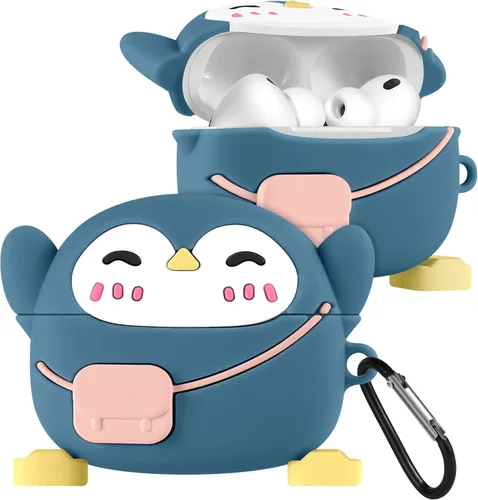 Vista 9 de Joyleop Funda para Airpods Pro 3 – Linda funda divertida para mujeres, niñas y niños 3D Kawaii Capybara Oso Diseño de dibujos animados Funda