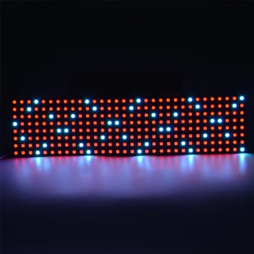 Vista 5 de 8x32 Panel de matriz LED 256 píxeles WS2812B Panel LED digital flexible direccionable individualmente a todo color DC5V
