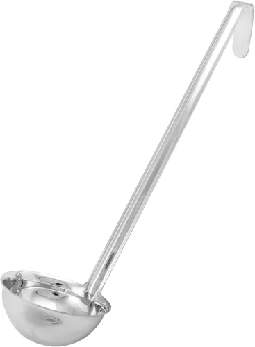 Vista 35 de Winco Cucharón de plástico de doble boquilla de una pieza, 1 onza, 13 pulgadas, cola roja