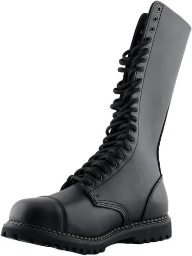 Vista 3 de Grinders King 2015 Negro Hombres de Seguridad de Acero Toe Derby Botas