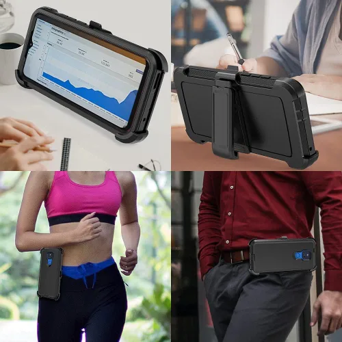 Vista 6 de TENCO Funda compatible con Moto G Play 2021 con protectores de pantalla, resistente, a prueba de golpes, protección de cuerpo completo, funda
