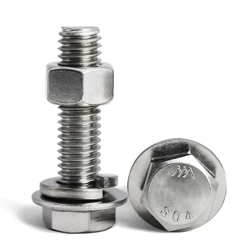 Vista 14 de Tornillos y tuercas de cabeza hexagonal de 1/4-20 x 1-1/4 pulgadas, tornillos, tuercas, arandelas de bloqueo plano, perno de cabeza hexagonal