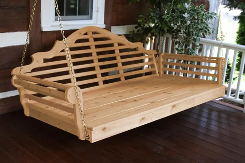Vista 14 de Amish Made - Cama columpio de cedro teñido de cedro Marlboro de 55 pulgadas de ancho Mancha de cedro