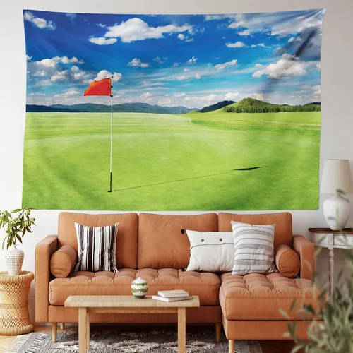 Vista 17 de Lunarable Tapiz mexicano, tema de cultura latinoamericana, sombrero de paja, manta de serape de Maracas, decoración de tela para colgar en la pared