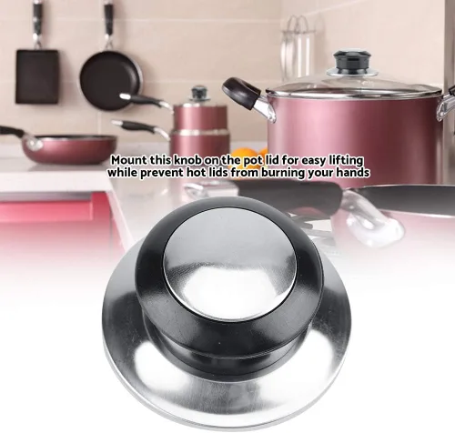 Vista 3 de 5 piezas de repuesto de perilla de tapa de olla, perilla universal para tapa de cacerola, mango de elevación, piezas de repuesto para utensilios