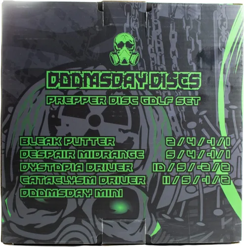 Vista 4 de Juego de golf Doomsday Prepper Disc 4 discos con mini juego de arranque con putter, rango medio y dos controladores