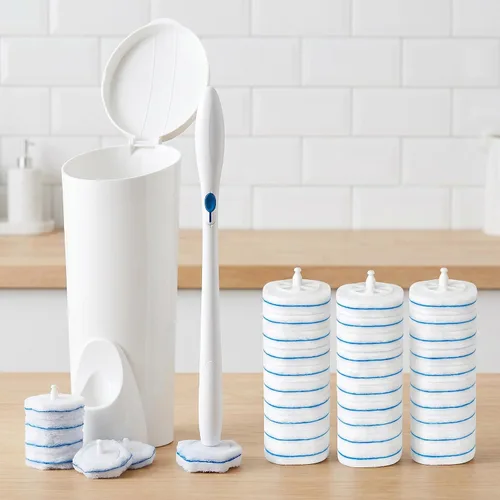Vista 7 de 30 almohadillas de repuesto desechables para inodoro compatibles con cepillo de inodoro Clorox y Oshang, cabezales de limpieza de baño