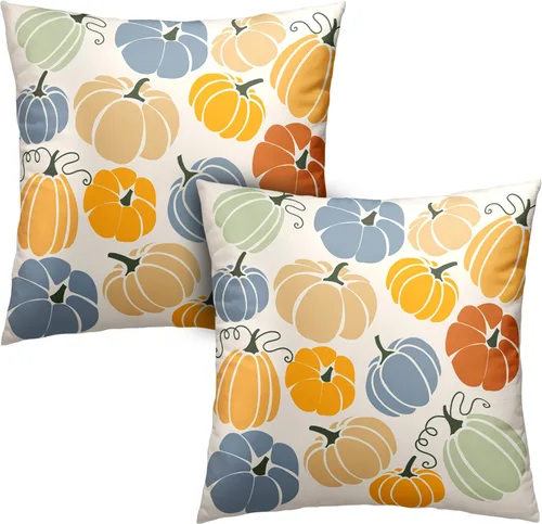 Vista 68 de Juego de 2 fundas de almohada abstractas bohemias de 16 x 16 pulgadas, modernas fundas de almohada de mediados de siglo, diseño de hojas verdes