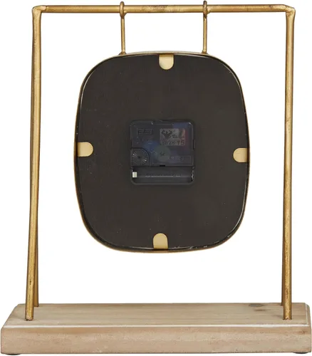 Vista 11 de Deco 79 Reloj de péndulo de madera con base de madera, 10 x 5 x 11 pulgadas, dorado