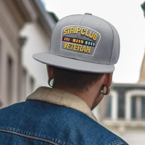 Vista 4 de CHOK.LIDS Strip Club Veterano Visera Plana Gorra de béisbol Gorra de béisbol Cierre Snapback PS101