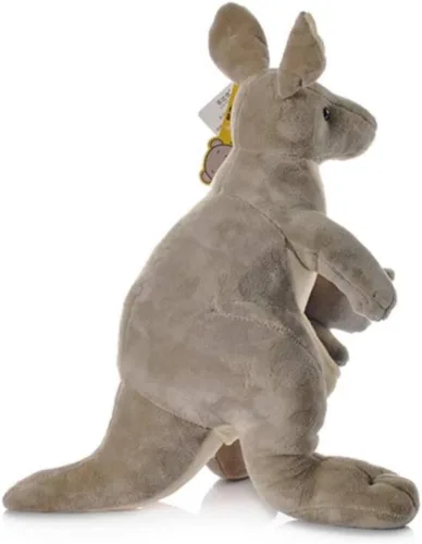 Vista 3 de Juguetes de peluche de canguro de 10 pulgadas para mamá y bebé, juguetes de peluche de canguro para padres e hijos
