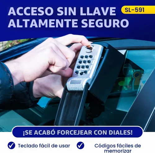 Vista 6 de KeyGuard Pro SL-591 - Caja de bloqueo con botón de golpe para vidrio del automóvil, Negro