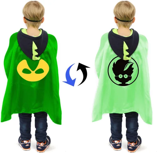 Vista 4 de Superhero Capes with Mask and Wristbands Superhero Dress up Costumes Christmas Halloween Birthday Party for Kids Gifts