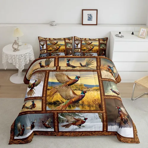 Vista 47 de Erosebridal Juego de ropa de cama a cuadros azul para niños, juego de cama individual con diseño de patos amarillos de dibujos animados, juego
