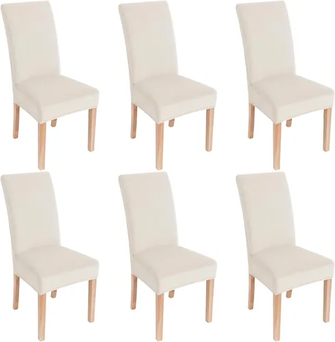 Vista 43 de smiry - Fundas para sillas de comedor de terciopelo elástico y suave, extraíbles, Terciopelo, Beige