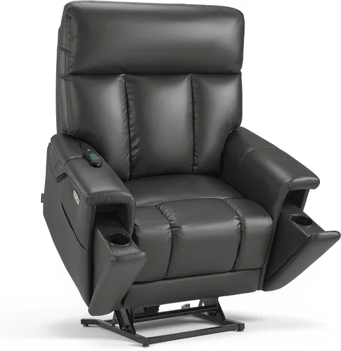Vista 11 de MCombo 500lbs silla de elevación resistente para ancianos, 28 "asiento Negro