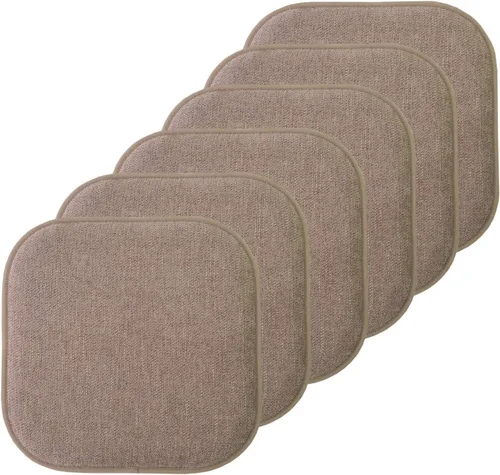 Vista 59 de Sweet Home Collection Cojines de espuma viscoelástica para silla, antideslizantes, diseño de panal de abeja, 16 x 16 pulgadas, paquete de 2