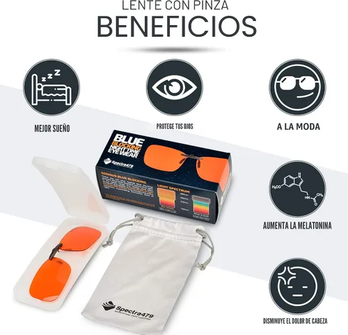 Vista 2 de Spectra479 Lentes con clip para bloquear la luz azul