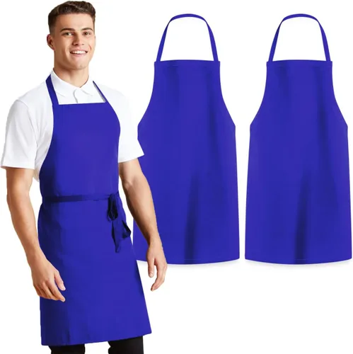 Vista 13 de Avalon Kitchen Aprons for Men - 100% Polyester Chef Apron Women with Extra Long Ties - Cooking Aprons for Women & Mens Apron