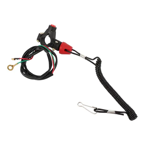 Vista 7 de 2 piezas de cable de amarre para moto de nieve, 12 V, 2 cables ATV interruptor de matanza para motor de motor interruptor de muerte para manillar