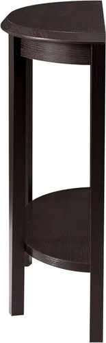 Vista 11 de Homes: Inside + Out Payne - Moderna consola de media luna con estante de almacenamiento, muebles decorativos de entrada para sala de estar, pasillo