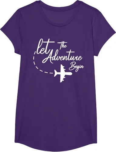 Vista 62 de Let The Adventure Begin - Camiseta inspiradora en modo de viaje en avión, Negro, S