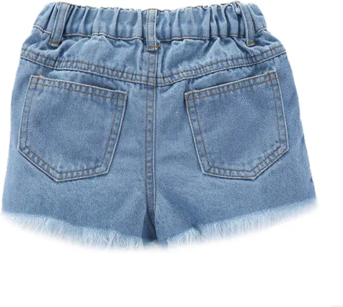 Vista 6 de Zero2Seven Conjunto de ropa de verano para bebés y niñas pequeñas, pantalones cortos de mezclilla rasgados, floral, camiseta sin mangas para niños