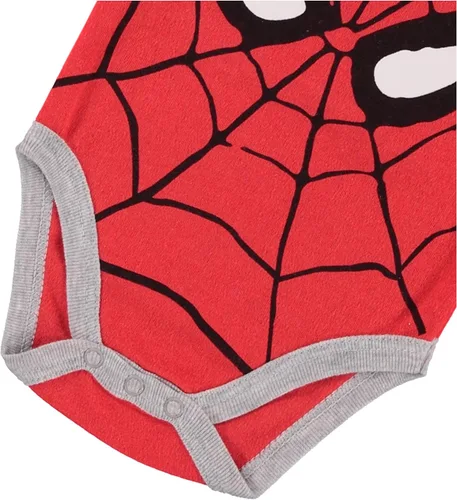 Vista 5 de Spiderman - Conjunto de ropa de 3 piezas para bebé con body de bebé, pantalones y sombrero, disfraz de Marvel Avengers para bebé niño