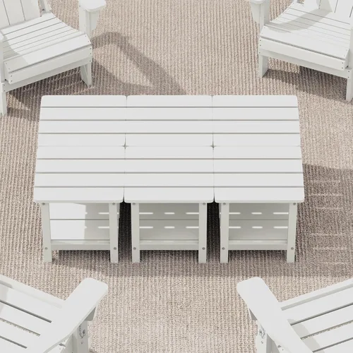 Vista 23 de SERWALL Mesa auxiliar Double Adirondack, Mesa auxiliar de forma rectangular, Negra