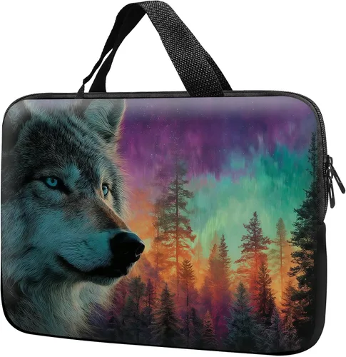 Vista 25 de Funda para laptop con asa de 10 pulgadas, impermeable, diseño de lentes de sol de alpaca, funda para computadora compatible con MacBook Air, Pro