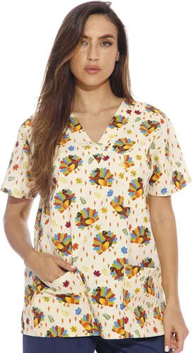 Vista 25 de Just Love - Tops de trabajo festivos para mujer Aqua - Luna y estrellas