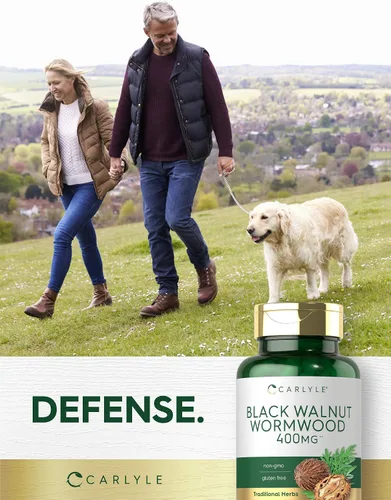 Vista 6 de Carlyle Wormwood Black Walnut 120 Cápsulas Complejo herbario Sin OMG, sin gluten