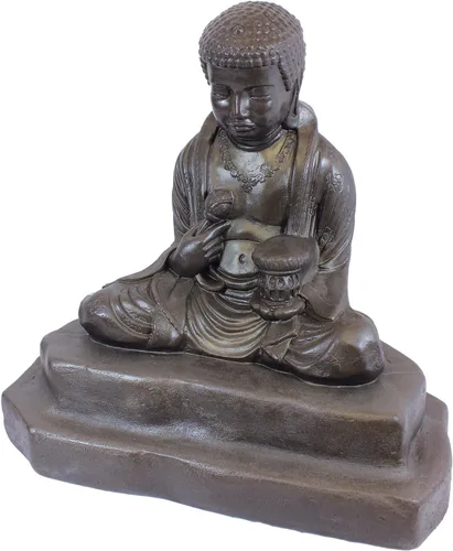 Vista 49 de Emsco Group 92246 Estatua de niño soñando despierto – Aspecto natural – Hecha de resina – Ligera – 40 cm de altura para jardín, BRONCE