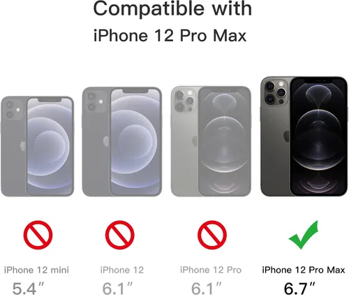 Vista 2 de JETech Funda mate para iPhone 12 Pro Max de 6.7 pulgadas, a prueba de golpes, protección contra caídas de grado militar, cubierta trasera Negro